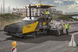 Volvo-ABG-Paver paving road