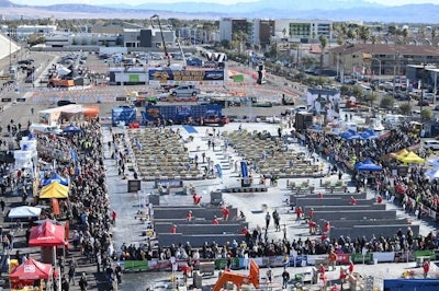 aerial view bronze lot World of Concrete 2023