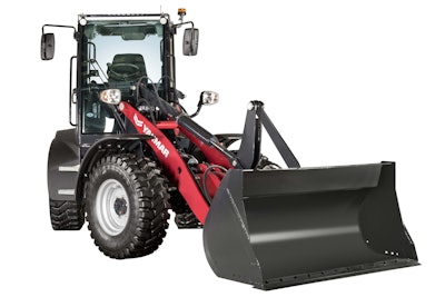 Yanmar v7 white background front of compact wheel loader