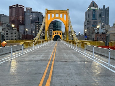 reopened Roberto Clemente Bridge Pittsburgh