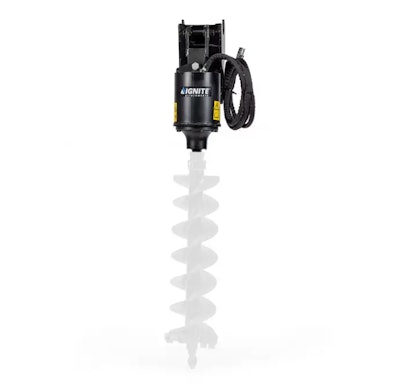 Ignite Attachments Mini Excavator 210PH Auger attachment