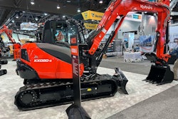 Kubota KX080-5 compact excavator side view