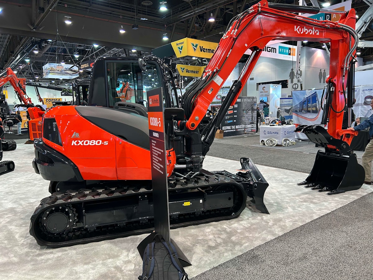 Kubota Reveals New 8-Ton KX080-5 Compact Excavator at World of Concrete