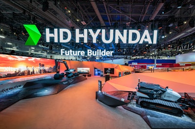 HD Hyundai booth at CES 2024