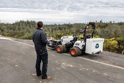 Operators can control the Bobcat AT450X to operate autonomously, via advanced remote control or manually, across various terrains.