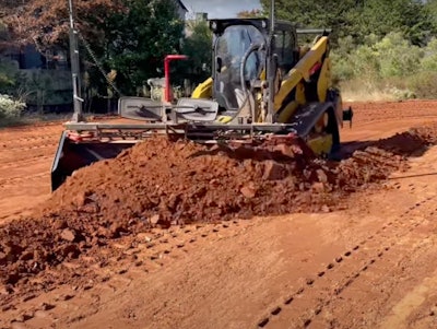 terrawise terrablade attachment on CTL pushing dirt