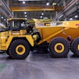 A Komatsu HM400-5 articulated haul truck, recently produced at the company’s Chattanooga Manufacturing Operation