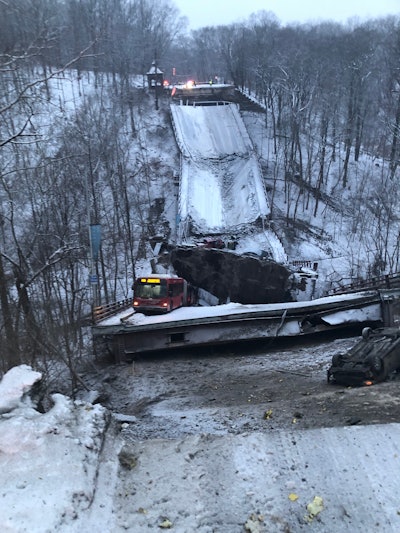 collapsed Fern hollow Bridge pittsburgh