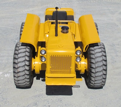 front sky view of restored 1962 Cat DW6