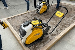 DeWalt's new PowerShift Compactor was among the multitude of battery-powered tools debuting in January at World of Concrete 2024 in Las Vegas.