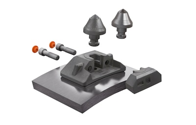 A new tool holder system for the Hamm compactors is compatible with round-shank cutting tools for stone, as well as wear-resistant heavy-duty cutting tools with carbide tips and hard facing for abrasive stone or hard stone.