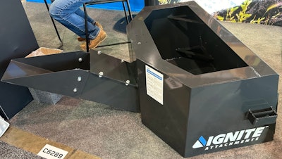Ignite concrete chute bucket attachment skid steers