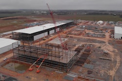 aerial view building construction
