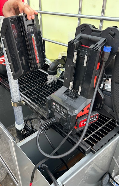 Milwaukee Tool battery and Pump console Backpack