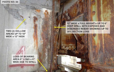 corrosion under I195 Washington Bridge Rhodei Island