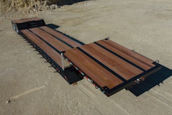 The trailer offers 29 feet of main deck loading space and a loaded deck height of 18 inches.
