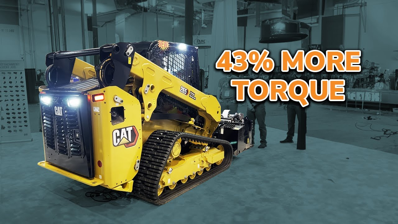 CAT 265 CTL with text that reads 43% more torque