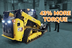 CAT 265 CTL with text that reads 43% more torque