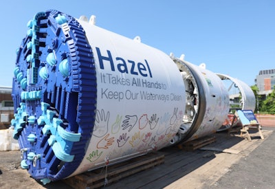 tunnel boring machine hazel at dedication ceremony