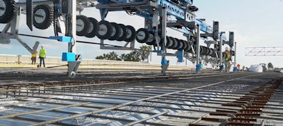 IronBot places rebar on the St. Lucie West Boulevard Bridge expansion project in St. Lucie County, Florida