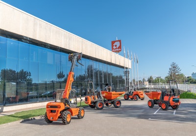 Ausa headquarters building with equipment parked outside