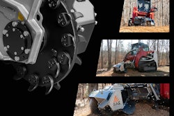 FAE SCL/SSL stump cuter attachment for skid steers