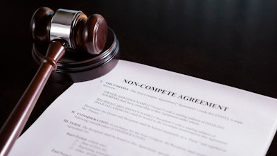 Gavel and a non-compete agreement