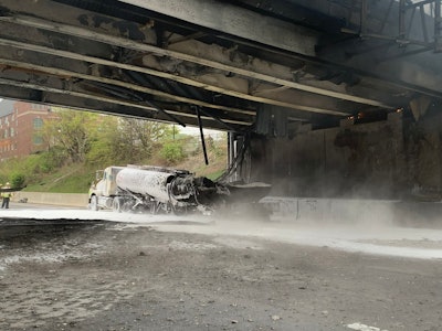burned exit 15 overpass i95 norwalk connecticut