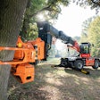 Manitou Woodcracker tree saw/grapple for MRT rotating telehandlers