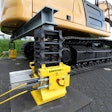 Enerpac cube jacks lifting an excavator