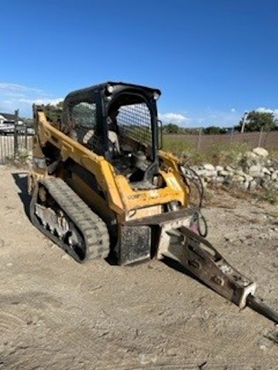 stolen compact track loader found on property in Pinon Hills Calif