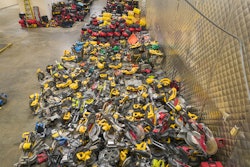 stolen construction tools gathered on warehouse floor Howard County Md police department