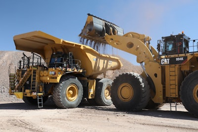 Cat Mining Truck and wheel loader