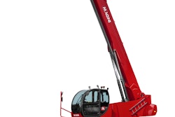 Magni RTH-10.37 Rotating Telehandler boom extended outriggers deployed