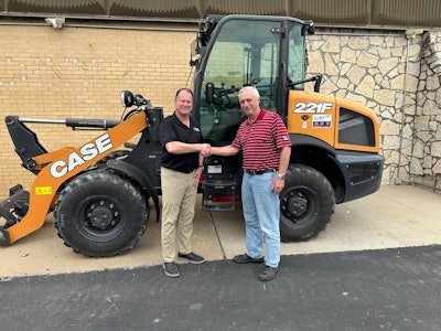 Steve Luby, president of Luby Equipment (left) and Jim Richiert, dealer principal of Potter Equipment