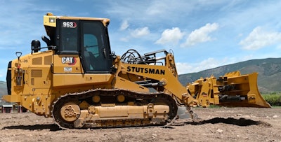 Stutsman Gerbaz Cat 963 track loader with six-way dozer blade