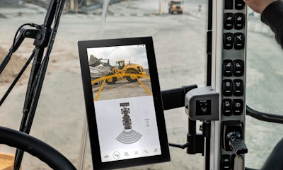 volvo co-pilot tablet view L120H wheel loader