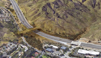 rendering of future wildlife crossing over US 101 in LA County