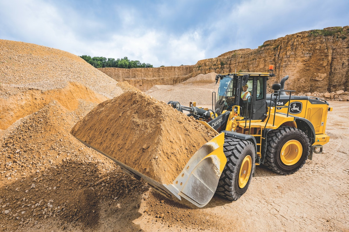Deere intros electric-drive 744 and 824 X-Tier wheel loaders