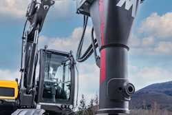 Mecalac hydraulic breaker attachment for compact excavators