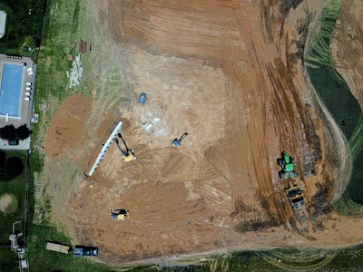 aerial shot miller earthworks jobsite