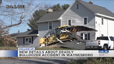 Waynesboro, Virginia bulldozer accident