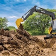 john deere excavator working dirt