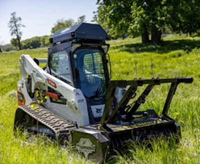 diamond mowers sk rooftop cooler atop bobcat compact track loader