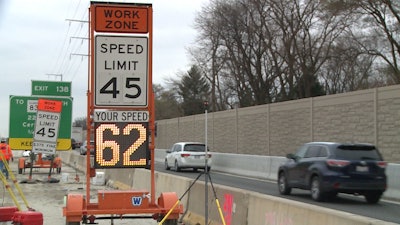 work zone speed limit monitor