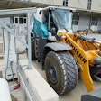 Liebherr wheel loader with a hydrogen engine and a hydrogen refueling station
