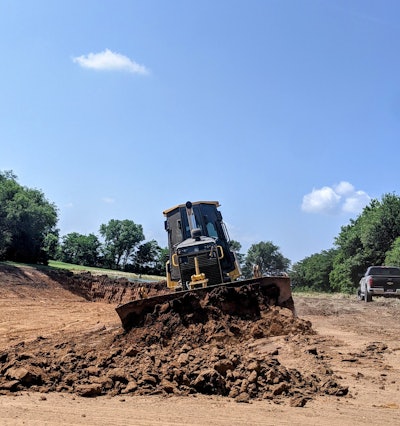 dozer pushing dirt