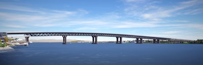 digital mockup of what the new Oregon interstate bridge might look like