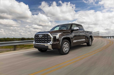 2025 Toyota Tundra 1794 Edition Smoked Mesquite color on highway