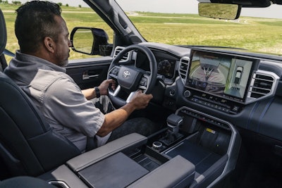 interior with driver 2025 Toyota Tundra Platinum